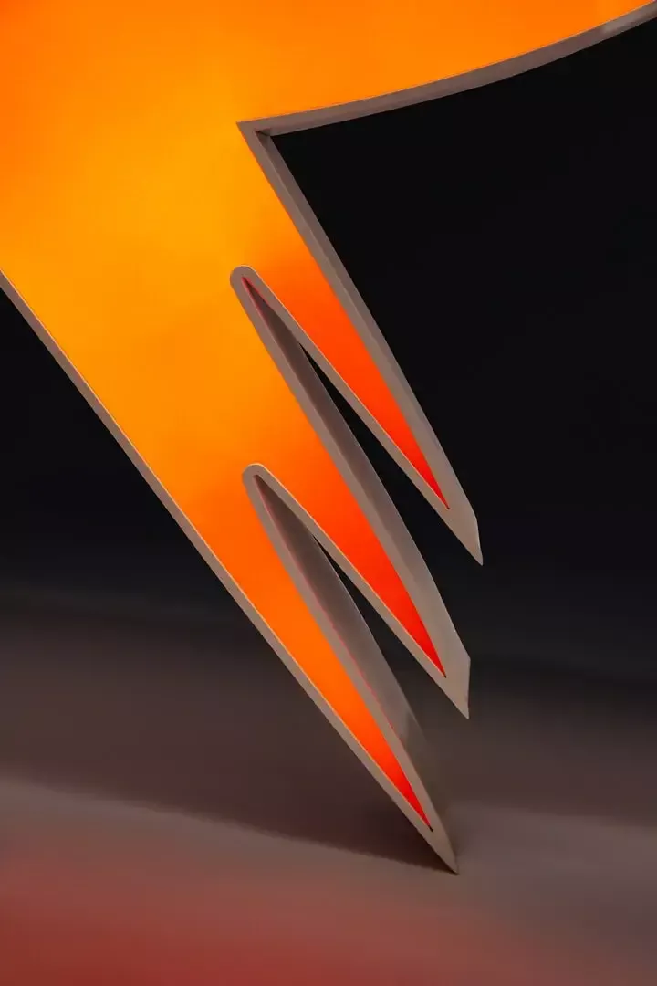 Lettre R - Lettre R personnalisée lumineuse de couleur orange