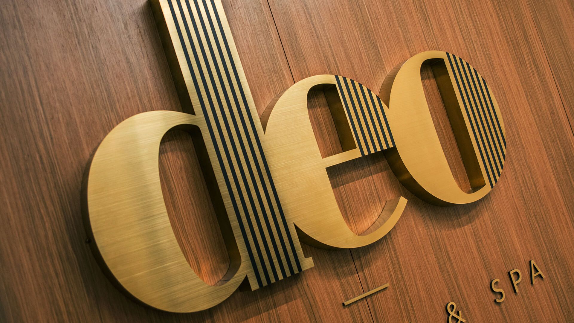 deo residence deo hotel spa - deo-residence-lettering-from-solid-steel-brushed-lettering-over-the-entry-to-the-office-building-lettering-at-height-mounted-to-the-wall-lettering-on-sheets-lettering-on-decks-logo-firm-gdansk